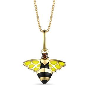 Le Vian Chocolatier  Enamel Pendant featuring Chocolate Diamonds Honey Gold